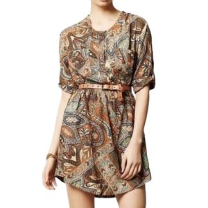 Holding Horses Anthropologie Paisley Boho Shirt Dress